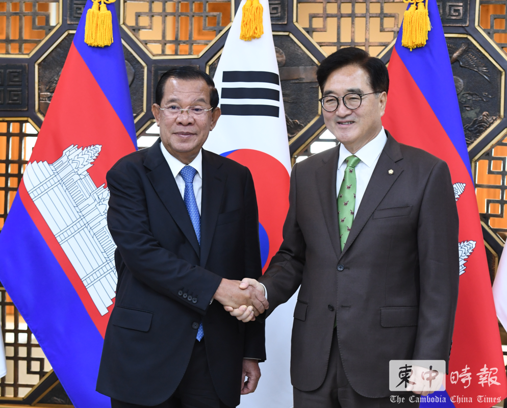 参议院主席洪森会见韩国国会议长（组图） - 柬中時報