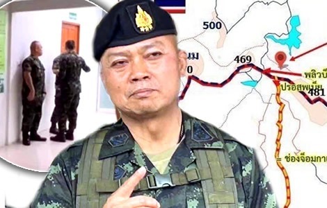 Thai soldier loses leg stepping